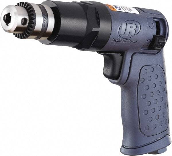Ingersoll-Rand - 1/4" Reversible Keyed Chuck - Pistol Grip Handle, 1,875 RPM, 16.2 CFM, 0.25 hp, 90 psi - Industrial Tool & Supply