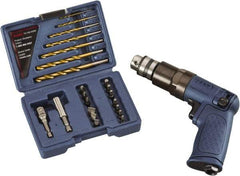 Ingersoll-Rand - 1/4" Reversible Keyed Chuck - Pistol Grip Handle, 1,875 RPM, 16.2 CFM, 0.25 hp, 90 psi - Industrial Tool & Supply