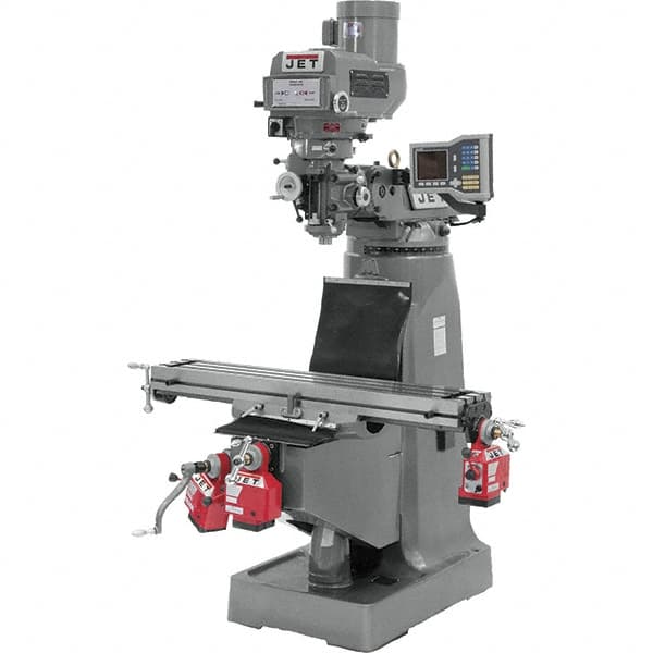Jet - 9 x 49" 3 hp 230/460V Variable Speed Pulley Control 3 Phase Knee Milling Machine - Industrial Tool & Supply