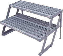 Cotterman - 23" 2 Step Platform - Work Platform, 800 Lb Capacity, 38" Base Width x 21" Base Depth - Industrial Tool & Supply