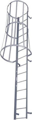 Cotterman - 242" 22 Step Fixed Ladder - Dock Ladder, 300 Lb Capacity, 39" Base Width x 40" Base Depth - Industrial Tool & Supply