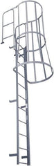 Cotterman - 186" 13 Step Fixed Ladder - Dock Ladder, 300 Lb Capacity, 39" Base Width x 50" Base Depth - Industrial Tool & Supply