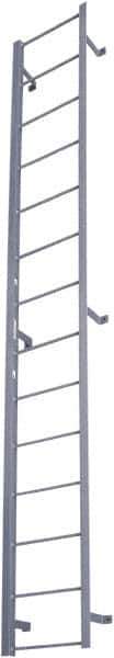 Cotterman - 132" 12 Step Fixed Ladder - Dock Ladder, 300 Lb Capacity, 21" Base Width x 9" Base Depth - Industrial Tool & Supply