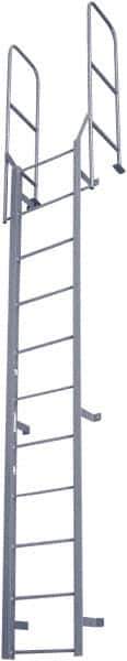 Cotterman - 164" 11 Step Fixed Ladder - Dock Ladder, 300 Lb Capacity, 27" Base Width x 18" Base Depth - Industrial Tool & Supply