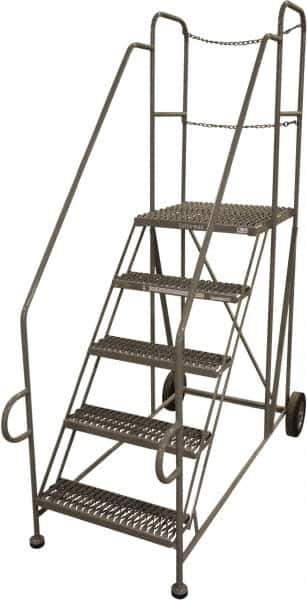 Cotterman - 69" 5 Step Platform - Work Platform, 800 Lb Capacity, 33" Base Width x 86" Base Depth - Industrial Tool & Supply