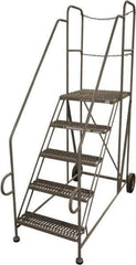 Cotterman - 69" 5 Step Platform - Work Platform, 800 Lb Capacity, 33" Base Width x 86" Base Depth - Industrial Tool & Supply