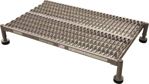 Cotterman - 15" 1 Step Platform - Work Platform, 800 Lb Capacity, 24" Base Width x 24" Base Depth, Grip Strut - Industrial Tool & Supply
