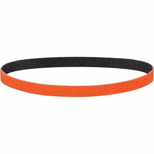 Dynabrade - 1/2" Wide x 30" OAL, 80 Grit, Ceramic Abrasive Belt - Ceramic, Coated, Y Weighted Cloth Backing, Wet/Dry - Industrial Tool & Supply