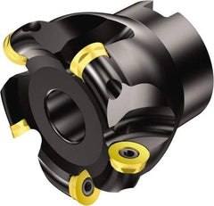 Sandvik Coromant - 100mm Cut Diam, 10mm Max Depth, 32mm Arbor Hole, 7 Inserts, R300-2060.. Insert Style, Indexable Copy Face Mill - R300..Qxx Cutter Style, 12,843 Max RPM, 63mm High, Through Coolant - Industrial Tool & Supply