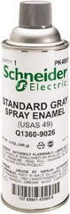 Square D - Gray, Flat, Enamel Spray Paint - Industrial Tool & Supply
