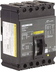 Square D - 45 Amp, 250 VDC, 480 VAC, 3 Pole, Panel Mount Molded Case Circuit Breaker - Thermal Magnetic Trip, 18 kA at 480/600 VAC Breaking Capacity, 12-1/0 (Aluminum), 14-1/0 (Copper) AWG, 4.13 Inch Deep x 6 Inch High x 4-1/2 Inch Long - Industrial Tool & Supply