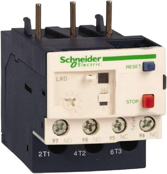 Schneider Electric - 2.5 to 4 Amp, 690 VAC, Thermal IEC Overload Relay - Trip Class 10A, For Use with LC1D09 and LC1D38 - Industrial Tool & Supply