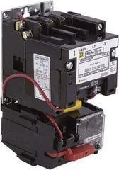 Square D - 110 Coil VAC at 50 Hz, 120 Coil VAC at 60 Hz, 9 Amp, Nonreversible Open Enclosure NEMA Motor Starter - 3 Phase hp: 1-1/2 at 200 VAC, 1-1/2 at 230 VAC, 2 at 460 VAC, 2 at 575 VAC - Industrial Tool & Supply