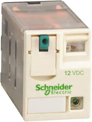 Schneider Electric - 1,500 VA Power Rating, Electromechanical Plug-in General Purpose Relay - 3 Amp at 250 VAC & 28 VDC, 6 at 250/277 VAC & 28 VDC, 8 Amp at 30 VDC, 4CO, 12 VDC - Industrial Tool & Supply