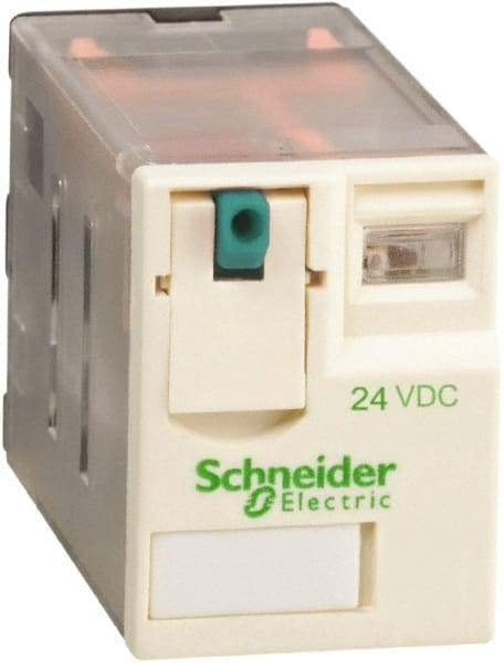 Schneider Electric - 2,500 VA Power Rating, Electromechanical Plug-in General Purpose Relay - 10 Amp at 250/277 VAC & 28/30 VDC, 5 at 250 VAC & 28 VDC, 3CO, 24 VDC - Industrial Tool & Supply