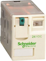 Schneider Electric - 2,500 VA Power Rating, Electromechanical Plug-in General Purpose Relay - 10 Amp at 250/277 VAC & 28/30 VDC, 5 at 250 VAC & 28 VDC, 3CO, 24 VDC - Industrial Tool & Supply