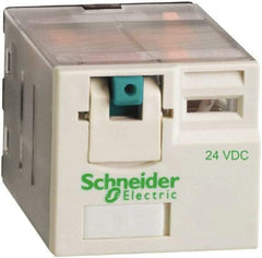Schneider Electric - 3,750 VA Power Rating, Electromechanical Plug-in General Purpose Relay - 15 Amp at 250 VAC & 28 VDC, 3CO, 24 VDC - Industrial Tool & Supply