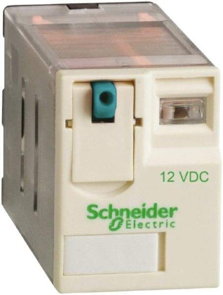Schneider Electric - 3,750 VA Power Rating, Electromechanical Plug-in General Purpose Relay - 15 Amp at 250 VAC & 28 VDC, 2CO, 12 VDC - Industrial Tool & Supply