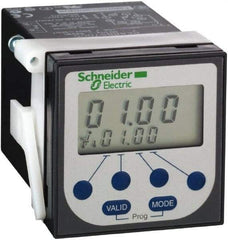 Schneider Electric - 100 hr Delay, Time Delay Relay - 8 Contact Amp, 24 VDC & 24 to 240 VAC at 50/60 Hz - Industrial Tool & Supply