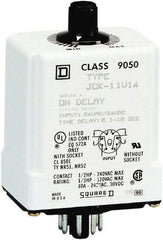 Square D - DPDT Time Delay Relay - 10 Contact Amp, 24 VAC/VDC - Industrial Tool & Supply