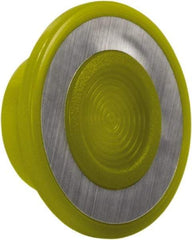 Schneider Electric - Extended Mushroom Head Pushbutton Switch Cap - Yellow, Illuminated - Industrial Tool & Supply