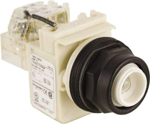 Schneider Electric - 24 V, 28 V Press-to-Test Indicating Light - Round Lens, Screw Clamp Connector, Corrosion Resistant, Dust Resistant, Oil Resistant - Industrial Tool & Supply