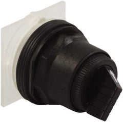 Schneider Electric - 30mm Mount Hole, 2 Position, Knob and Pushbutton Operated, Selector Switch Only - Black, Maintained (MA), without Contact Blocks, Anticorrosive, Weatherproof, Dust and Oil Resistant - Industrial Tool & Supply