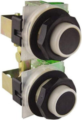 Schneider Electric - 30mm Mount Hole, Extended Straight, Pushbutton Switch - Momentary (MO) - Industrial Tool & Supply