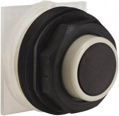 Schneider Electric - 30mm Mount Hole, Extended Straight, Pushbutton Switch Only - Black Pushbutton, Momentary (MO) - Industrial Tool & Supply
