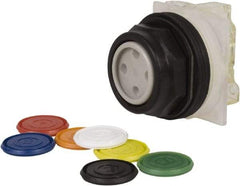 Schneider Electric - 30mm Mount Hole, Flush, Pushbutton Switch with Contact Block - Octagon, Multicolor Pushbutton, Momentary (MO) - Industrial Tool & Supply