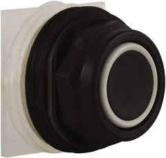 Schneider Electric - 30mm Mount Hole, Extended Straight, Pushbutton Switch Only - Black Pushbutton, Momentary (MO) - Industrial Tool & Supply