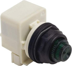 Schneider Electric - 120 VAC Green Lens LED Pilot Light - Round Lens - Industrial Tool & Supply