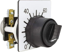 Square D - 5,000 Ohm, 30mm, 300 VAC Potentiometer - 2 Watts, Nonilluminated, Knob Operated, NEMA 4, 13 - Industrial Tool & Supply