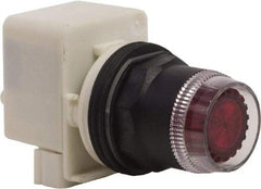 Schneider Electric - 30mm Mount Hole, Extended Straight, Pushbutton Switch Only - Red Pushbutton, Momentary (MO) - Industrial Tool & Supply