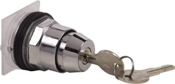 Schneider Electric - 1.18 Inch Mount Hole, 3 Position, Knob and Pushbutton Operated, Selector Switch Only - Black, Maintained (MA), without Contact Blocks, Weatherproof and Dust and Oil Resistant - Industrial Tool & Supply