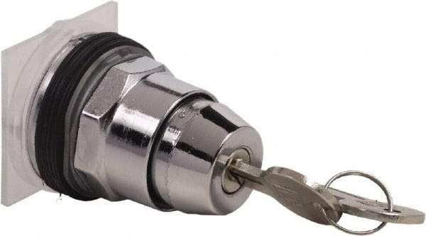 Schneider Electric - 1.18 Inch Mount Hole, 2 Position, Knob and Pushbutton Operated, Selector Switch Only - Black, Maintained (MA), without Contact Blocks, Weatherproof and Dust and Oil Resistant - Industrial Tool & Supply