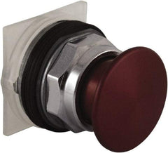 Schneider Electric - 30mm Mount Hole, Extended Mushroom Head, Pushbutton Switch Only - Round, Red Pushbutton, Nonilluminated, Maintained (MA) - Industrial Tool & Supply