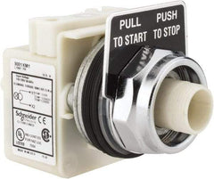 Schneider Electric - 30mm Mount Hole, Extended Straight, Pushbutton Switch Only - Maintained (MA) - Industrial Tool & Supply