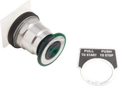 Schneider Electric - 30mm Mount Hole, Extended Straight, Pushbutton Switch Only - Round, Green Pushbutton, Maintained (MA), Momentary (MO), Weatherproof, Dust and Oil Resistant - Industrial Tool & Supply