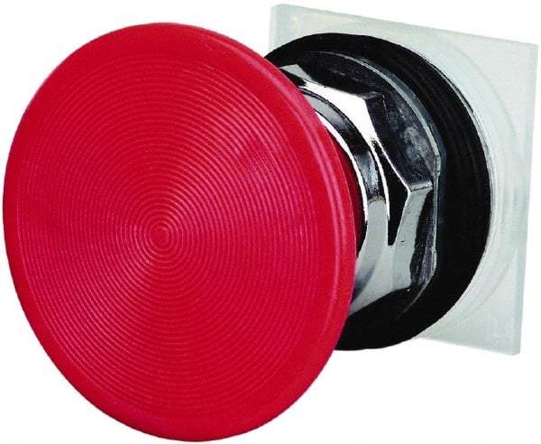 Schneider Electric - 30mm Mount Hole, Extended Straight, Pushbutton Switch Only - Red Pushbutton, Momentary (MO) - Industrial Tool & Supply