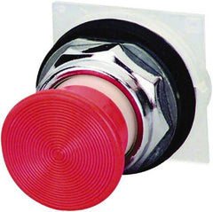 Schneider Electric - 30mm Mount Hole, Extended Straight, Pushbutton Switch Only - Red Pushbutton, Momentary (MO) - Industrial Tool & Supply