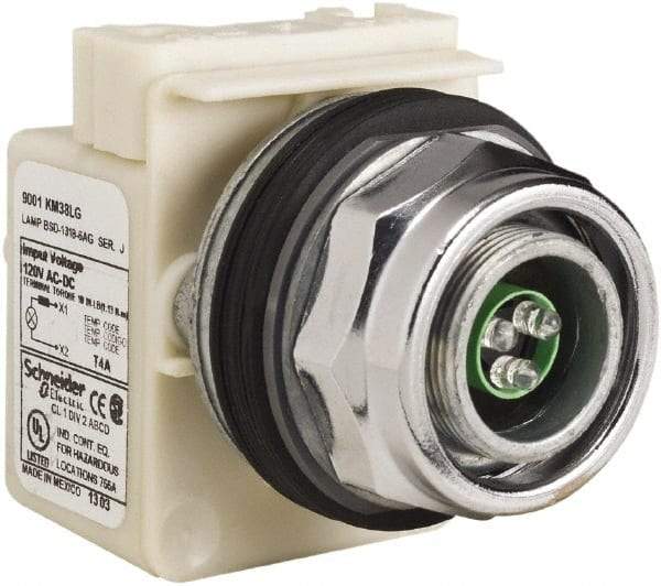 Schneider Electric - 120 V LED Indicating Light - Screw Clamp Connector - Industrial Tool & Supply
