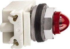 Schneider Electric - 120 V Red Lens Incandescent Pilot Light - Round Lens, Screw Clamp Connector - Industrial Tool & Supply