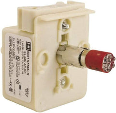 Schneider Electric - 24-28 VAC, 24-28 VDC Red Lens LED Light Module - Industrial Tool & Supply