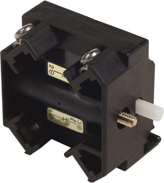 Schneider Electric - 2NC, 3 Amp, Electrical Switch Contact Block - 115 VDC and 240 VAC, Screw Terminal, 1.18 Inch Hole, 30mm Hole - Industrial Tool & Supply