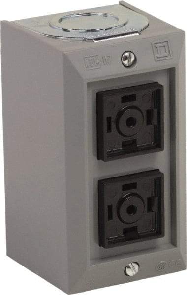 Schneider Electric - 2 Operator, Projecting Pushbutton Control Station - No Legend, Momentary Switch, 2NO/2NC Contact, NEMA 1 - Industrial Tool & Supply