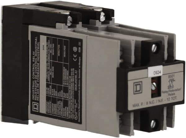 Square D - 6NO, 600 VAC Control Relay - Panel Mount - Industrial Tool & Supply
