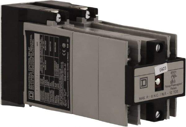 Square D - 12NO, 600 VAC Control Relay - Panel Mount - Industrial Tool & Supply