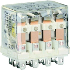 Square D - Electromechanical Plug-in General Purpose Relay - 10 Amp at 250 VAC, 4PDT, 24 VDC - Industrial Tool & Supply