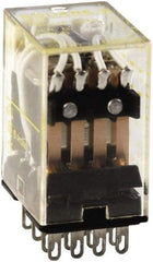 Square D - Electromechanical Plug-in General Purpose Relay - 5 Amp at 240 VAC, 4PDT, 24 VDC - Industrial Tool & Supply
